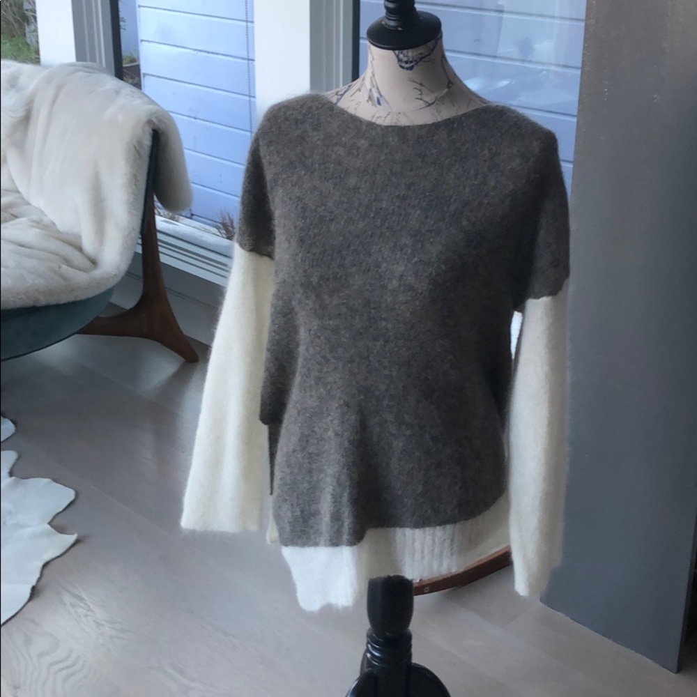 Gorgeous neutral colored sweater by Helmut Lang